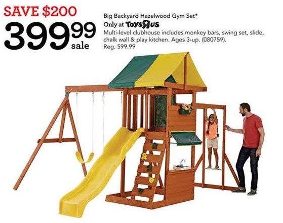 Toys R Us Black Friday Big Backyard Hazelwood Gym Set For