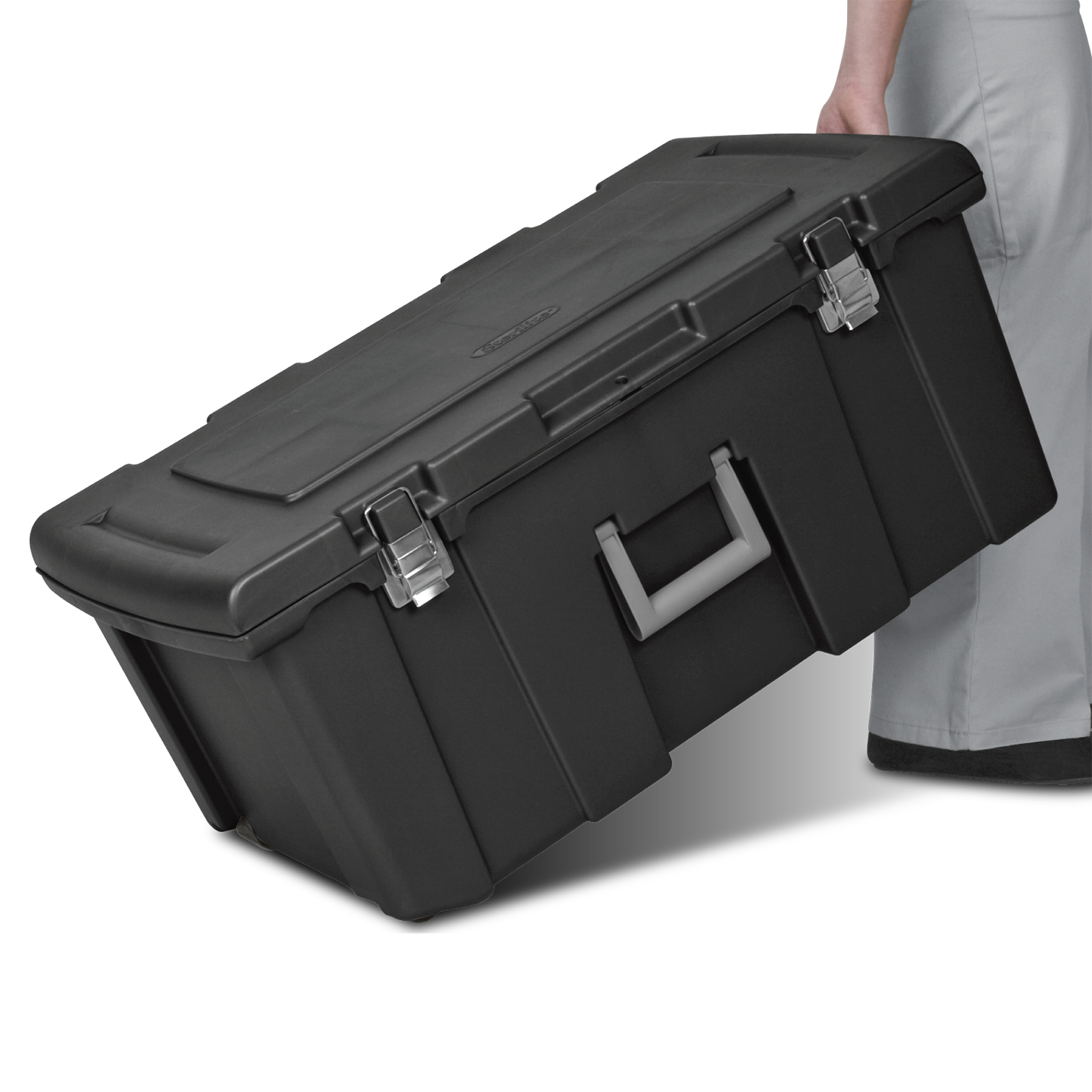 16-Gallon Sterilite Footlocker Storage Box w/ Wheels $16.46