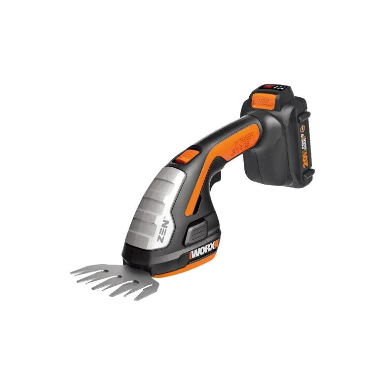 Refurbished WG801 WORX 20V Power Share Cordless 4" Shear and 8" Shrubber Trimmer with battery and charger $35.64