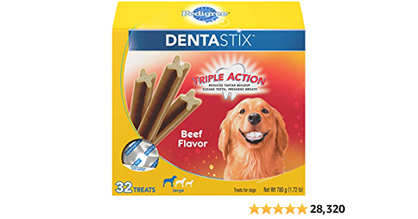 Pedigree DENTASTIX Treats for Large Dogs, 32 count ($0.21 each) - $6.37