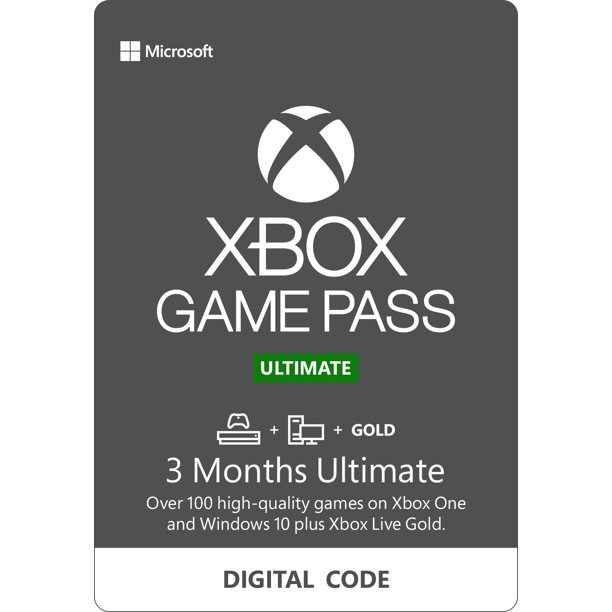 $24.99 3 Months Game Pass Ultimate XBOX -Walmart