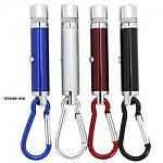 LED Laser Point Mini Flashlight with Carabiner $1