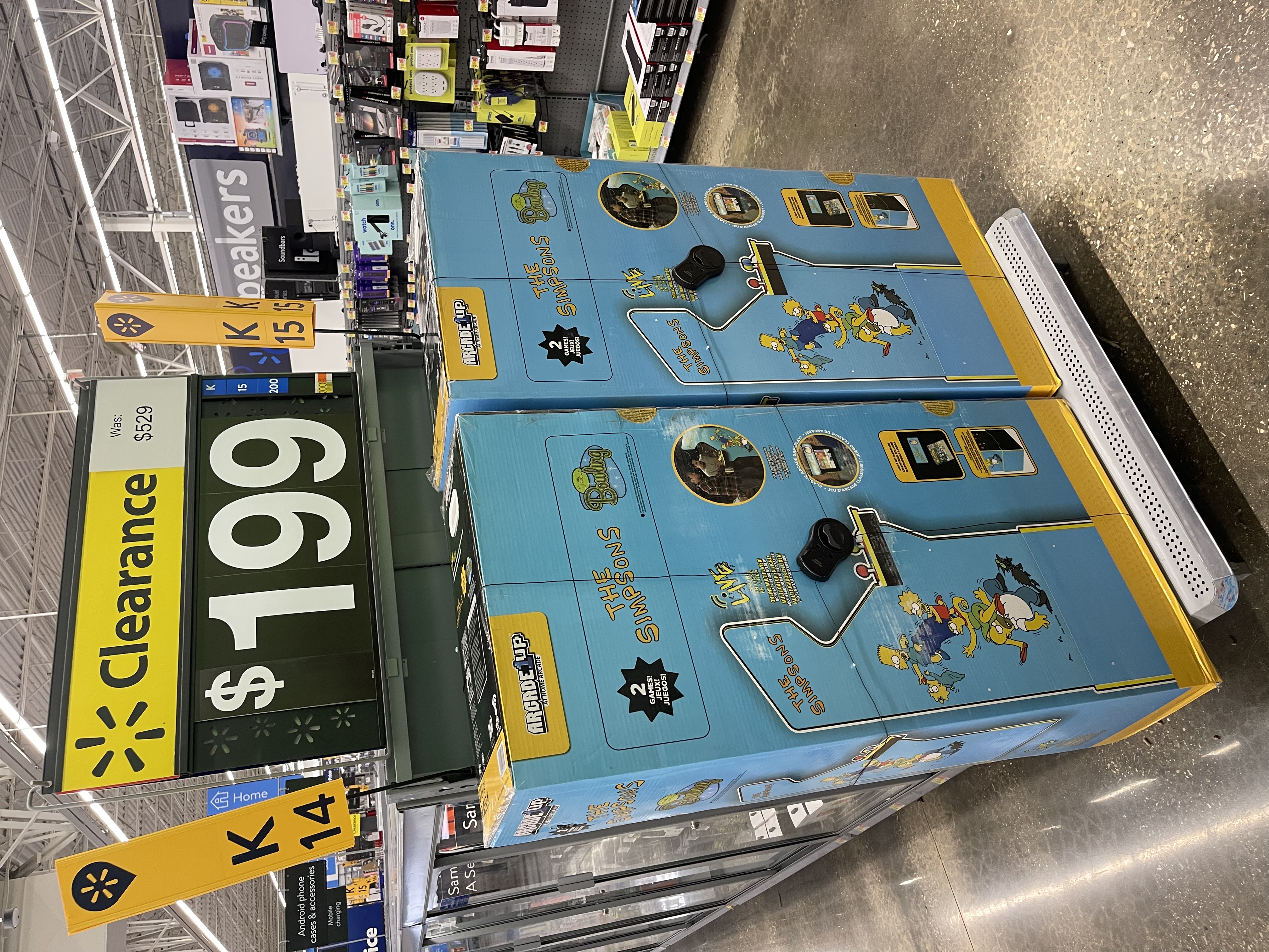 YMMV walmart in store clearance: Arcade1Up, The Simpsons Arcade With Riser $199
