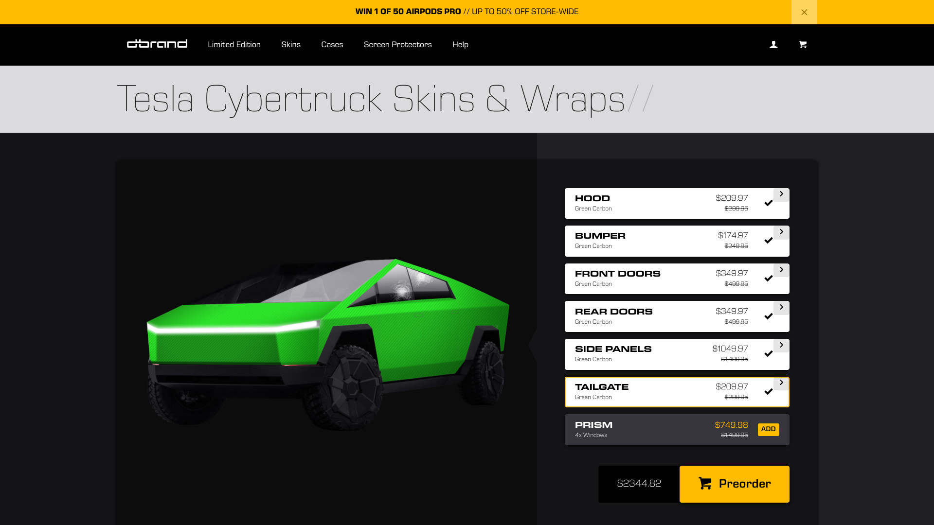 New Tesla Cybertruck Skin From Dbrand For Preorder