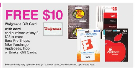 Buy Two 25 Gift Cards From Walgreens And Get A Free 10 Walgreens