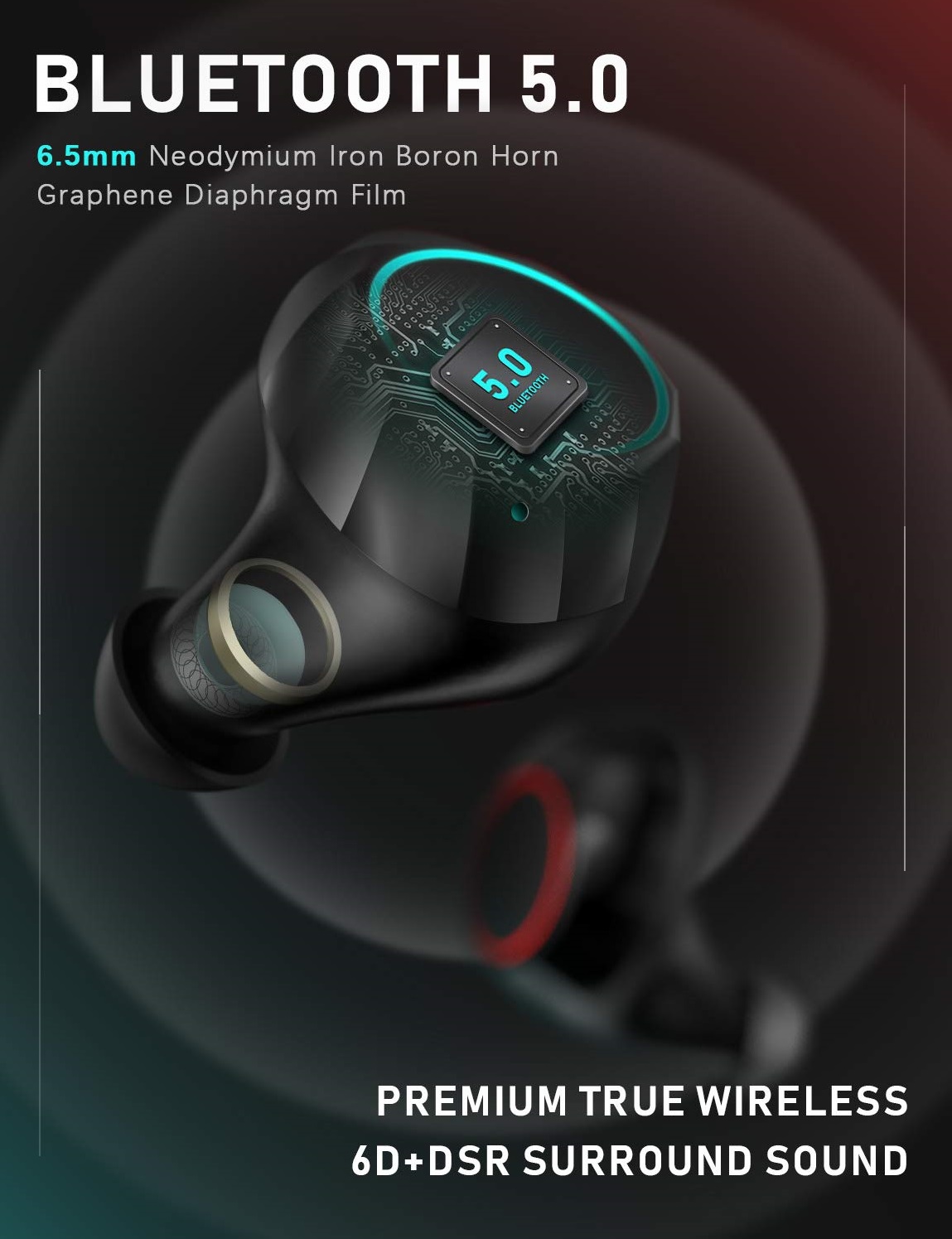 Wireless Bluetooth Earbuds with a 2600mAh Charging Case for $24.97 on Amazon