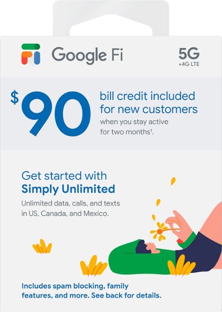 Google Fi $90 SIM $48