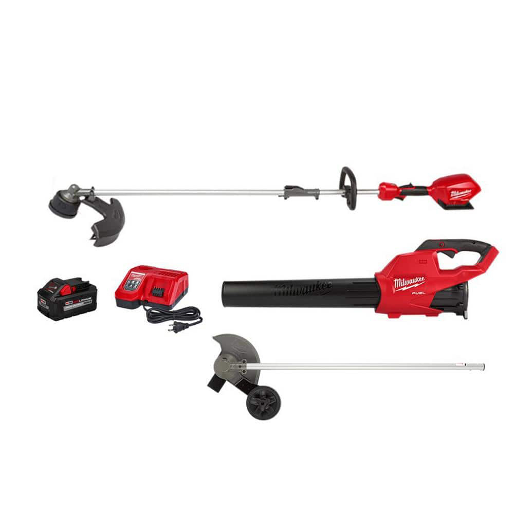 M18 FUEL 18V Lithium-Ion Brushless Cordless QUIK-LOK String Trimmer/Blower Combo Kit with Edger Attachment(3-Tool) - $389.00