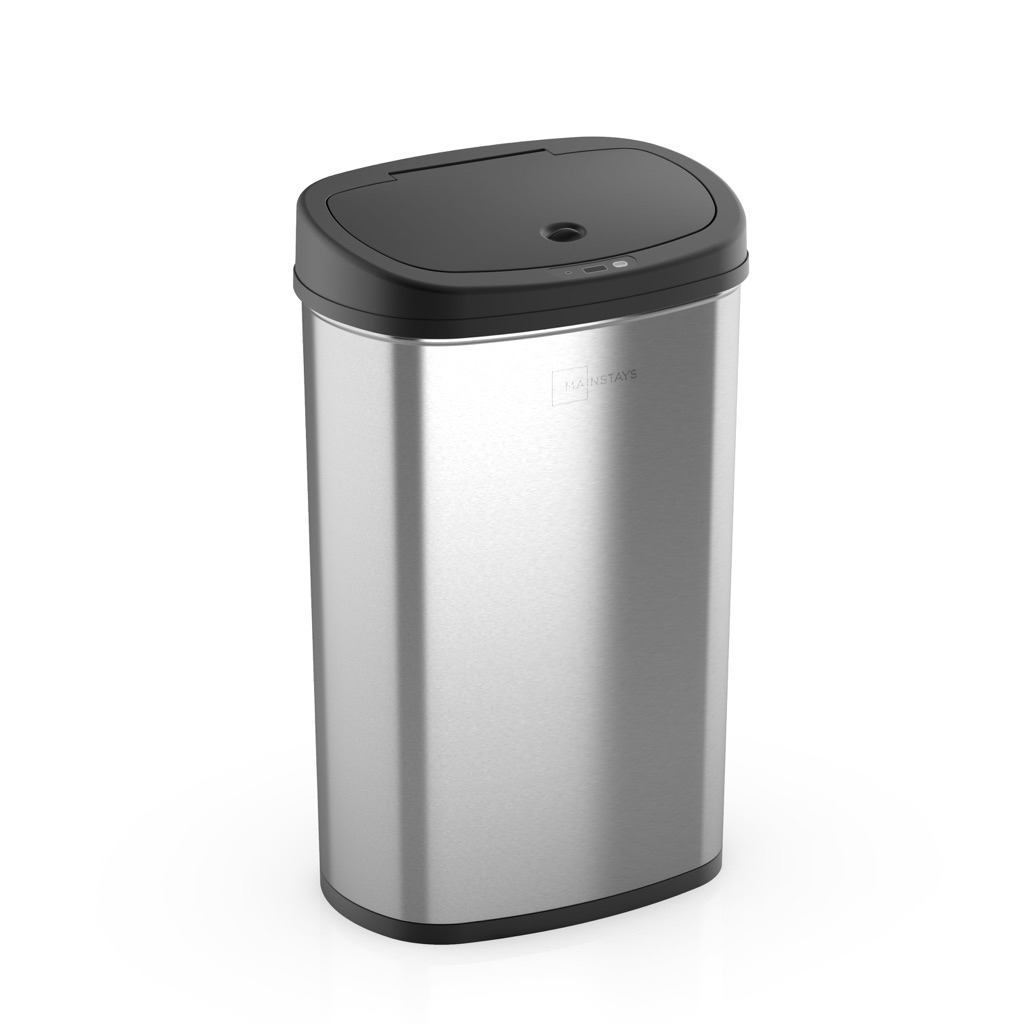 Mainstays 13.2 gal /50 L Motion Sensor Kitchen Garbage Can, Stainless Steel - $44.98