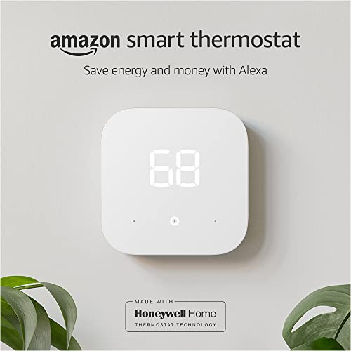 Amazon Smart Wi-Fi Thermostat – Works with Alexa – C-wire required $42
