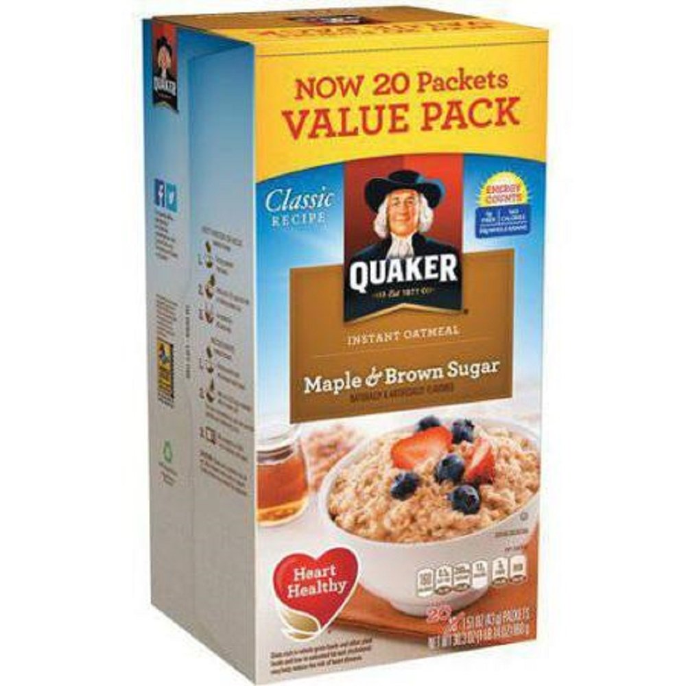 Quaker Maple Brown Sugar Oatmeal Hot Cereal Instant, 30.3 Oz Amazon $6.98