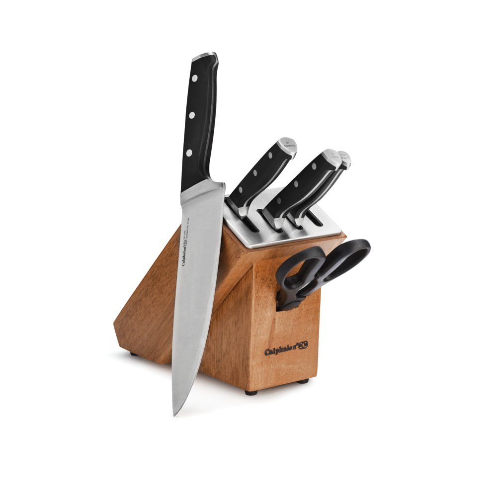 Calphalon Classic Self-Sharpening Cutlery Knife Block Set with SharpIN ...