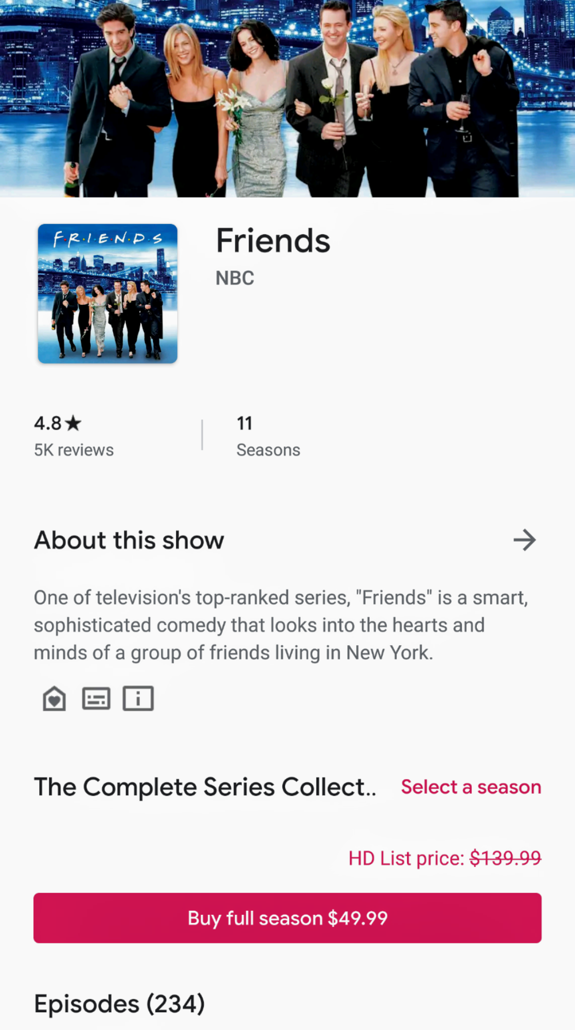 Friends Complete TV Series Full HD version $49.99