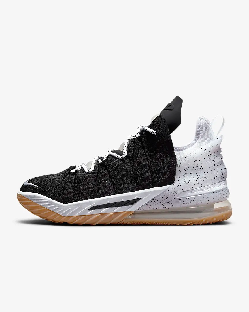 Nike Basketball Shoes LeBron 18 in Black/White color - $149.97