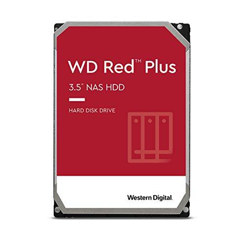 Western Digital 6TB WD Red Plus NAS Internal Hard Drive HDD - 5640 RPM, SATA 6 Gb/s, CMR, 128 MB Cache, 3.5" -WD60EFZX $104.98