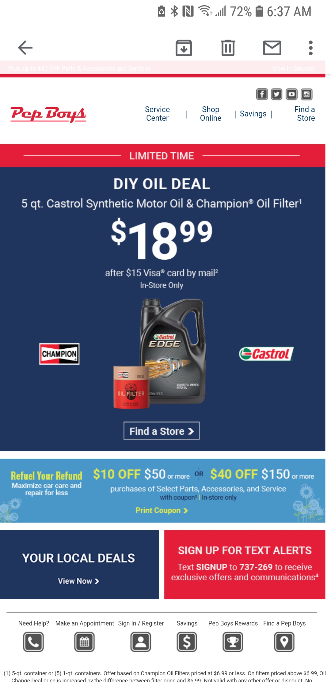 Pepboys Promo Code >> Pep Boys Diy Synthetic Oil And Filter 18 99 After Rebate Pepboys Promo Code >> Pep Boys Diy Synthetic Oil And Filter 18 99 After Rebate