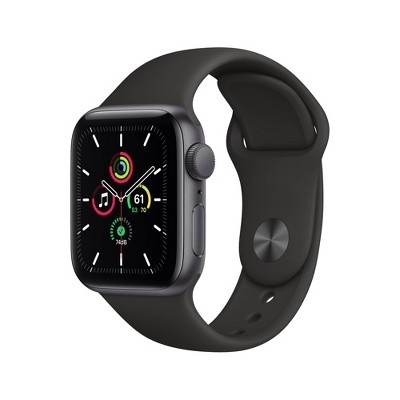 Apple Watch SE GPS, 44mm Space Gray Aluminum Case with Black Sport Band - $279