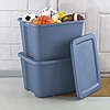 Sterilite Large Storage Bin, 18 Gallon Plastic Storage Container with Snap-On Lid, Blue, 8 Count $32.57