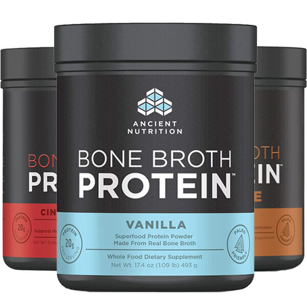1-Lb Ancient Nutrition Bone Broth Protein (5 flavors) 3 for $30 ($10 each) + $6 shipping