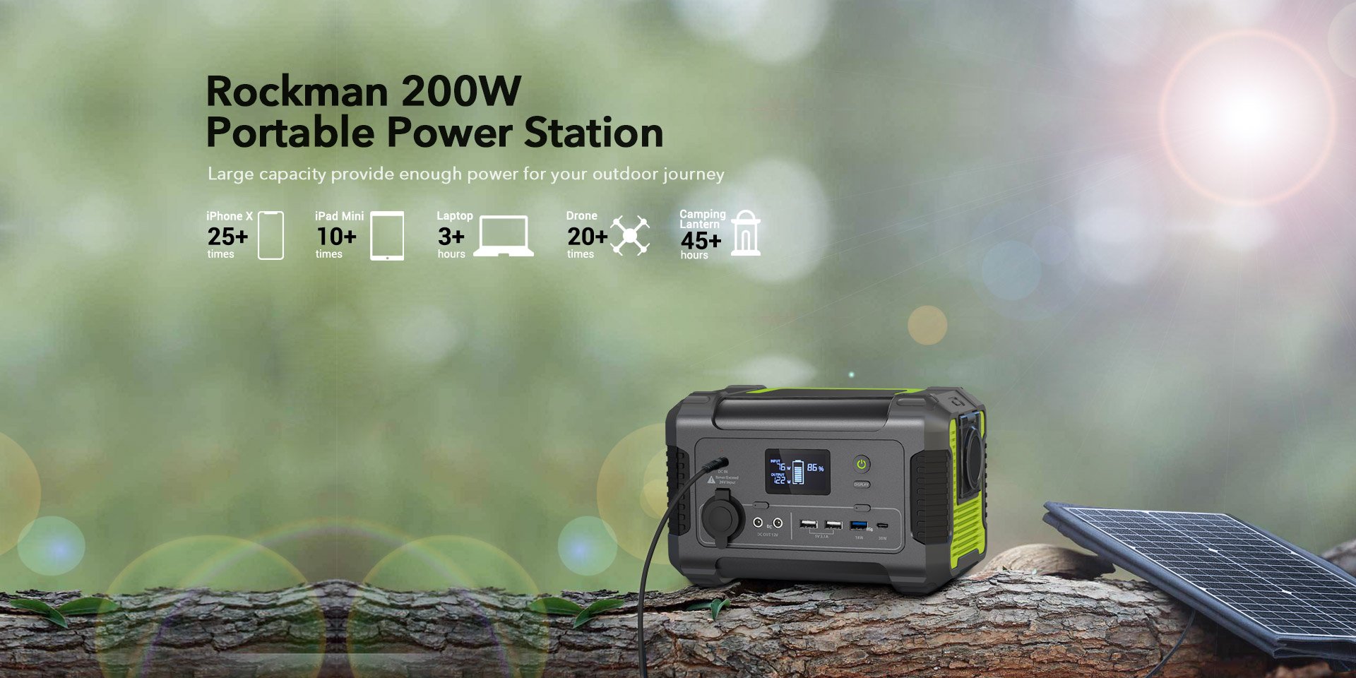Rockman 200W Portable Power Station - $139 delivered after coupon code: SAVE40