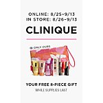 Bloomingdale's Clinique 8-piece gift with $32 purchase + 2 Chubby Sticks gift with $55 purchase