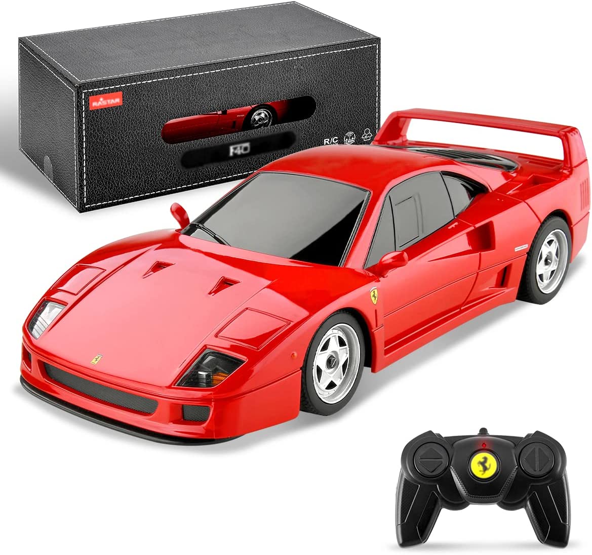 Ferrari F40 Remote Control Car - BEZGAR Officially Licensed Ferrari Toy Car Model，1:24 Sport Race Car for Kids, Adults, Girls and Boys Holiday Ideas Gift (78800 Red) $11.27