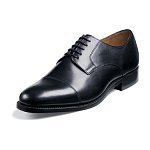 Florsheim Canfield Black Leather Cap-Toe Dress Shoe $96 FS