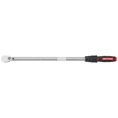 CRAFTSMAN 1/2-in Drive Click Torque Wrench (50-ft lb to 250-ft lb) in the Torque Wrenches department at Lowes.com $49.98