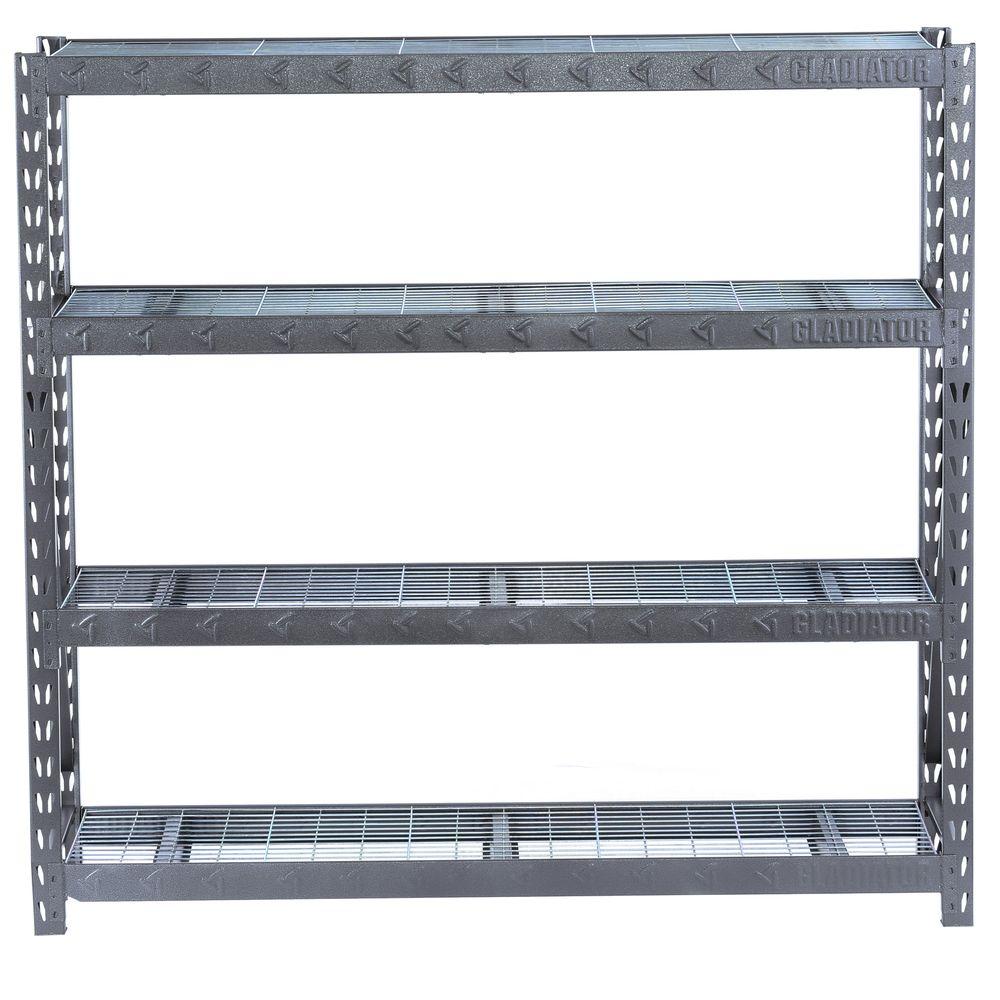 Gladiator 4 Shelf Welded 77 X 72 X 24 Steel Shelving Unit