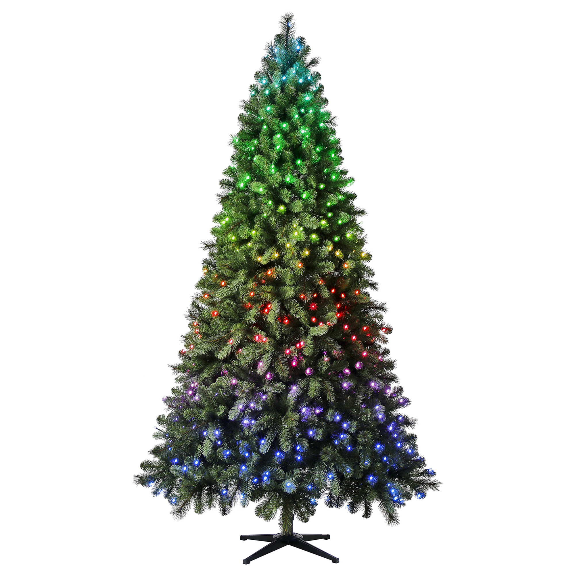 Evergreen Classics Pre-Lit Twinkly Carolina Spruce Artificial Christmas Tree, 7.5' RGB LED Lights Walmart.com Free Shipping $115.00