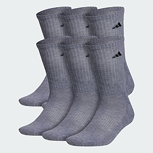 adidas men Men's Athletic Cushioned 6-Pack Crew Socks $9.6