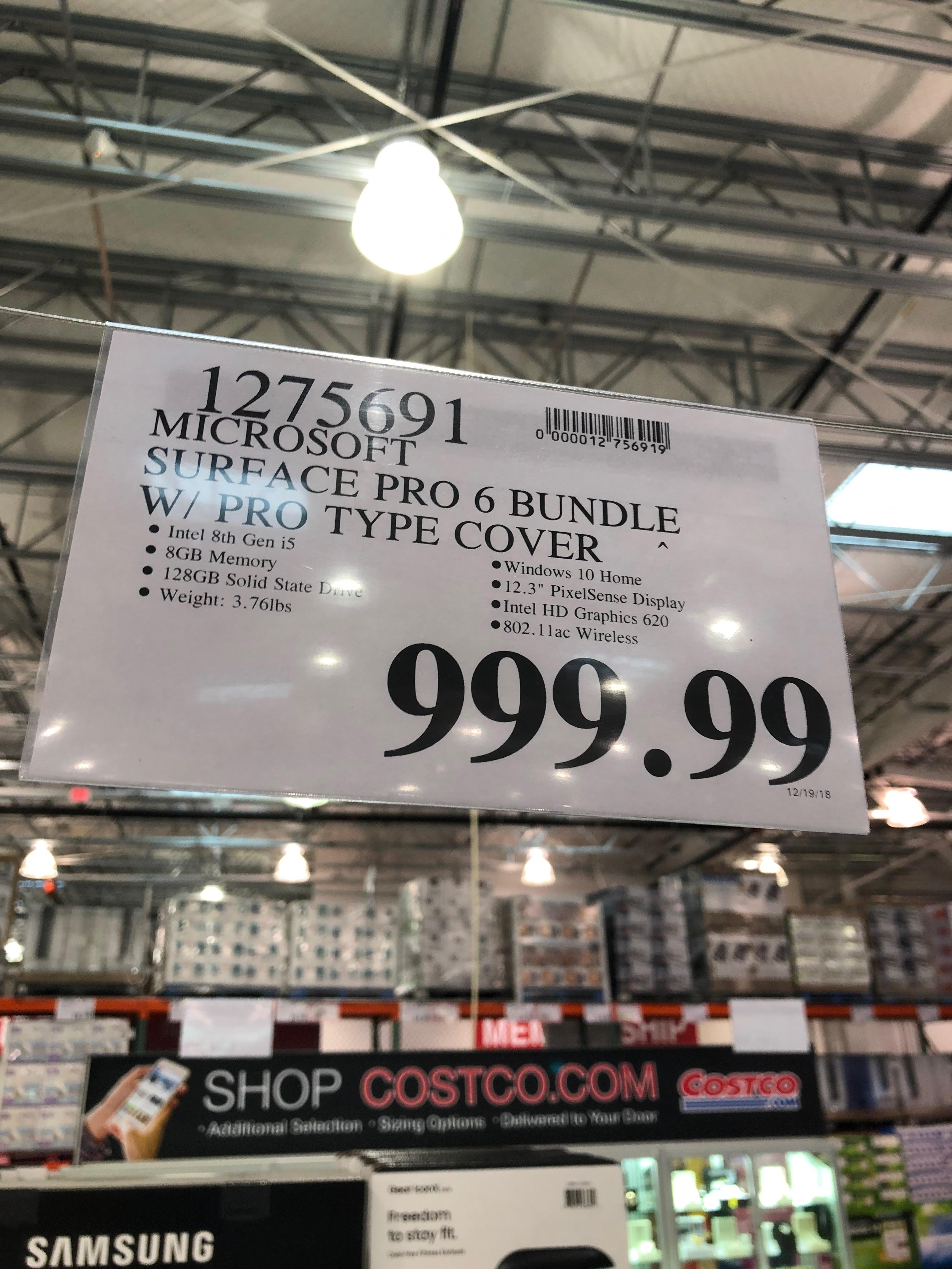 Microsoft Surface Pro 6 with ProType cover, Costco in ...