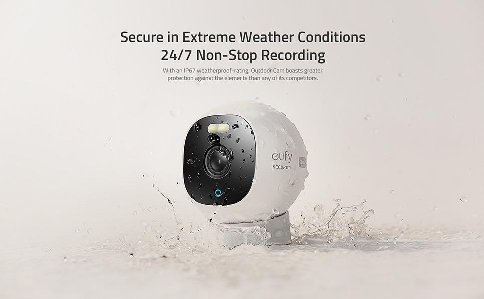 eufy Security Solo OutdoorCam C22, All-in-One Outdoor Security Camera with 1080p Resolution, Spotlight, Color Night Vision $60