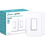 Kasa Smart HS210 KIT 3 Way Smart Switch Kit by TP-Link, Wi-Fi Light Switch works with Alexa and Google Home, Neutral Wire Required, No Hub Required, UL Certified, 2-Pack $35