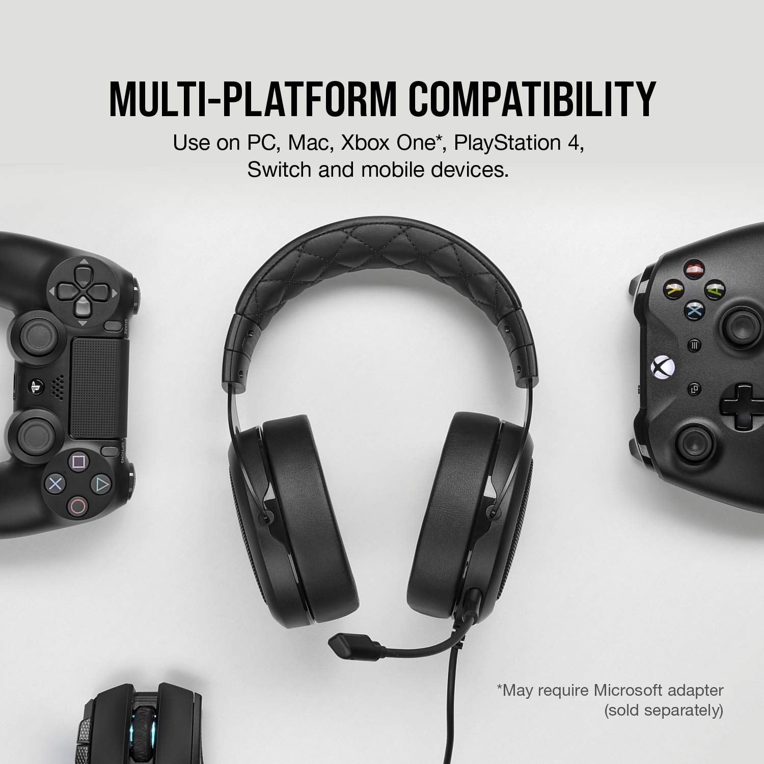 Corsair Hs50 Pro Stereo Gaming Headset Discord Certified Headphones Works With Pc Mac Xbox One Ps4