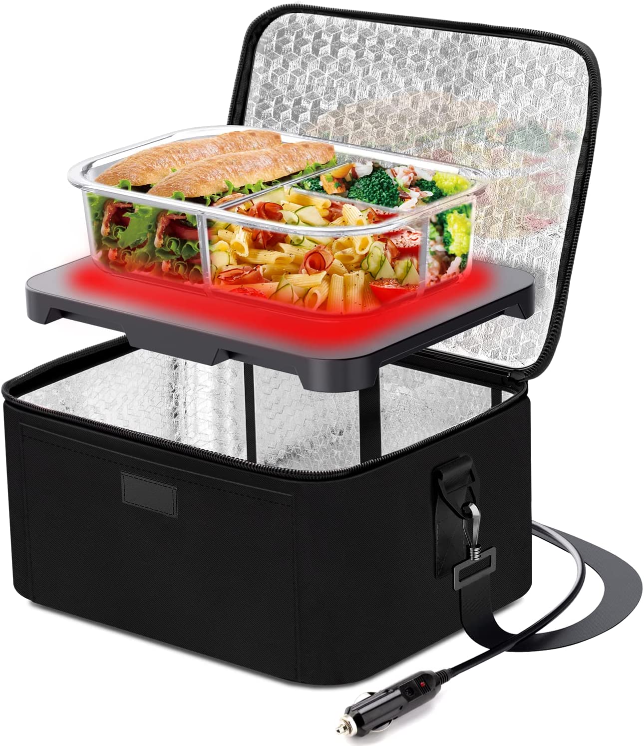 Portable Food Warmer and Heater for Car 12V 24V 2-in-1 $21.43