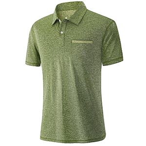 V VALANCH Men's Polo Shirts Short Sleeve Moisture Wicking Casual Shirts $7.49 + Free Shipping