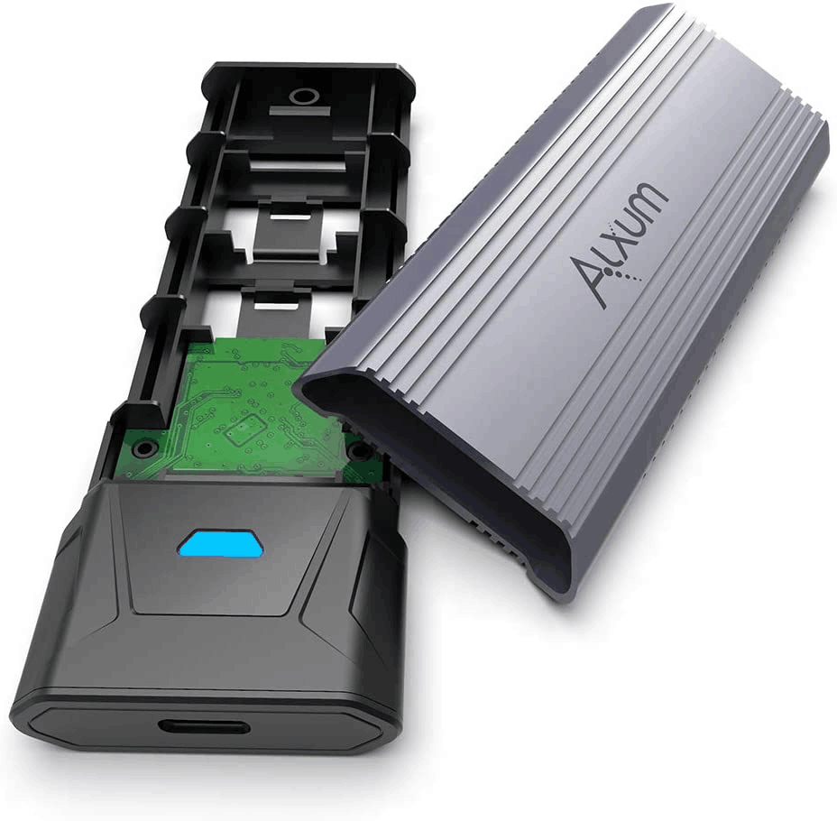 Alxum M.2 SSD Enclosure support both M.2 NVMe ＆ SATA Solid State Drive; Tool-Free $29.99, Original $44.99