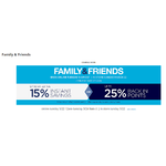 Sears Friends and Family March 2015 - 3/22 to 2/24 - up to an extra 15% off or 25% back in points