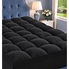 ELEMUSE Queen Black Thick Pillow Mattress Topper $32.91 AC
