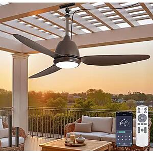 Fanbulous 42" Outdoor Ceiling Fan with Light IP65 Waterproof Plug-in Gazebo Fan $39.99 + Free Shipping