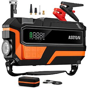 6000A AstroAI M10 Car Jump Starter w/ Air Compressor & Power Bank $42 + Free S&H