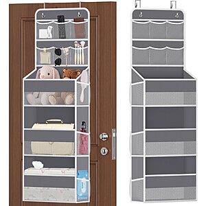 SpaceHacks 5-Tier Over the Door Organizer w/ Mesh Pockets