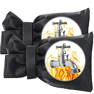 Outdoor Faucet Covers for Winter, Actgan 8.3"H x 6"W Thickened Outside Garden Faucet Socks 2 Pack, Black $4 + Free Shipping