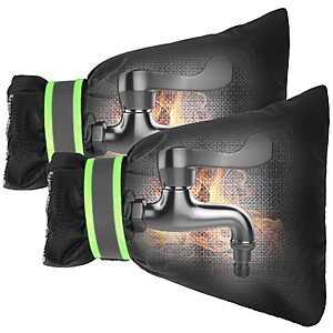 Outdoor Faucet Covers for Winter Freeze Protection, 8.3"H X 6.7"W - 2 Pack Black $4.50 AC