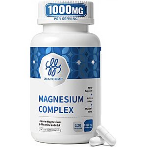 Magnesium Complex Supplement 1000mg $9 AC at AlundeciTrading via Amazon