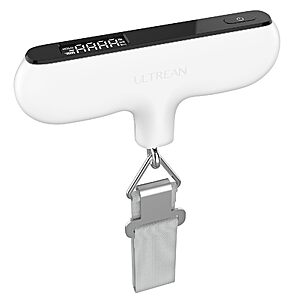 Ultrean Luggage Scale with Power Display, 110lb Digital Suitcase Weight Scale for Travel, Portable Handheld Baggage Scale with Ergonomic Curved Handle $6.99 AC
