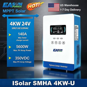 EASUN POWER 4KW 110V Hybrid Solar Inverter 24V 140A MPPT 350VDC $178 AC + Free Shipping