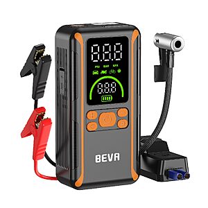 BEVA CAP11A Jump Starter with Air Compressor, 150PSI Tire Inflator $34.99 AC + Free Shipping