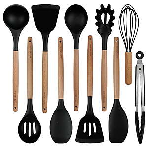 NULAS Silicone Cooking Utensils 10 Piece Set $8.99